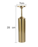 Brushed Gold Pillar Candlesticks
