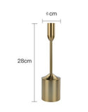 Brushed Gold Pillar Candlesticks
