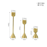 Brushed Gold Candlestick Set 